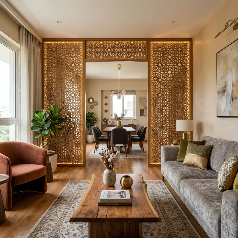 Best MDF Jali Design for Living Room